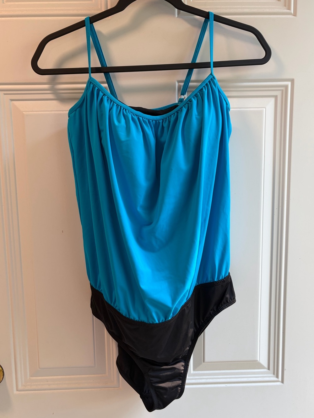 Jones New York Blue and Black One-Piece Swimsuit
